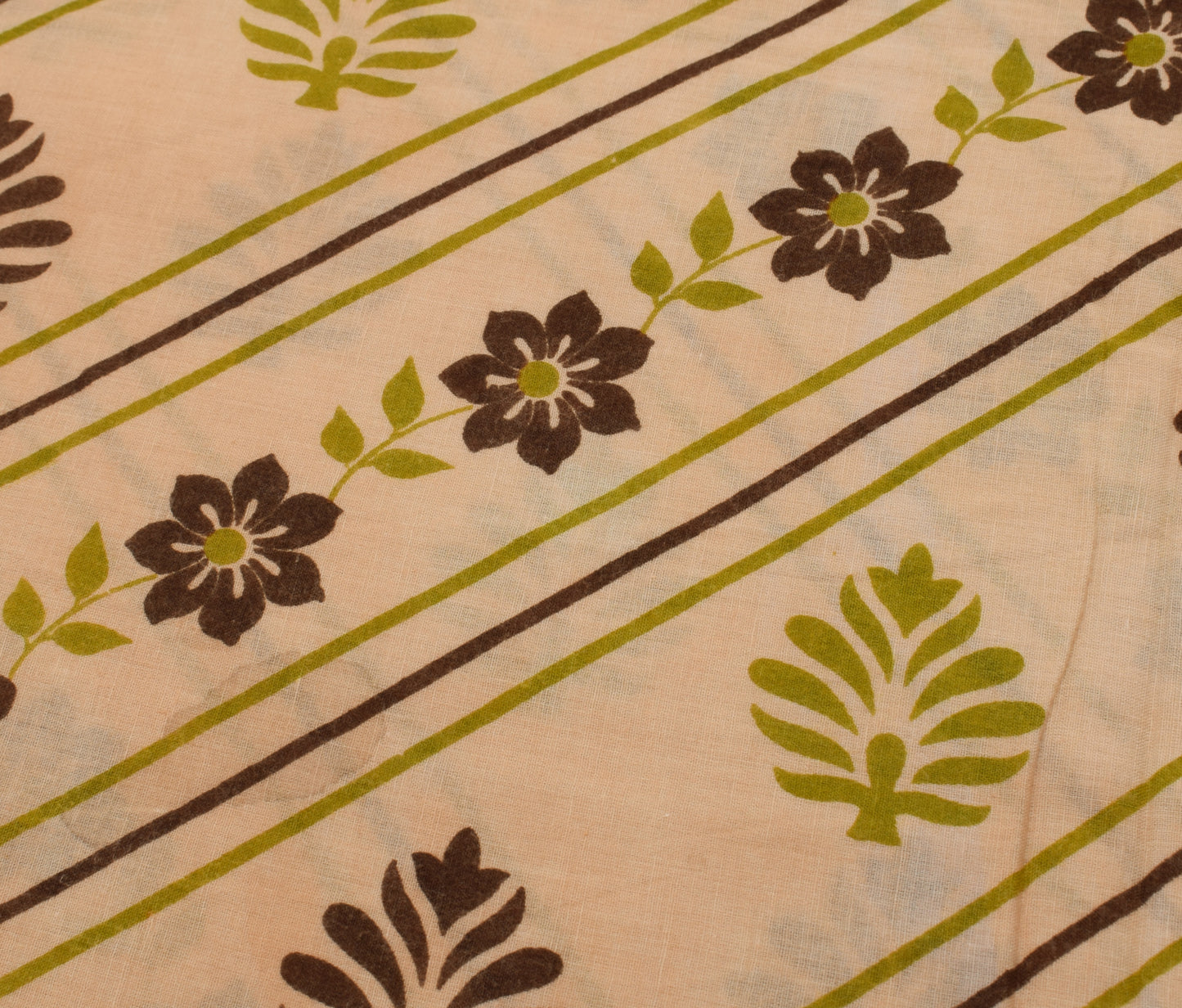 Sushila Vintage Indian Saree 100% Pure Cotton Printed Floral Soft Craft Fabric