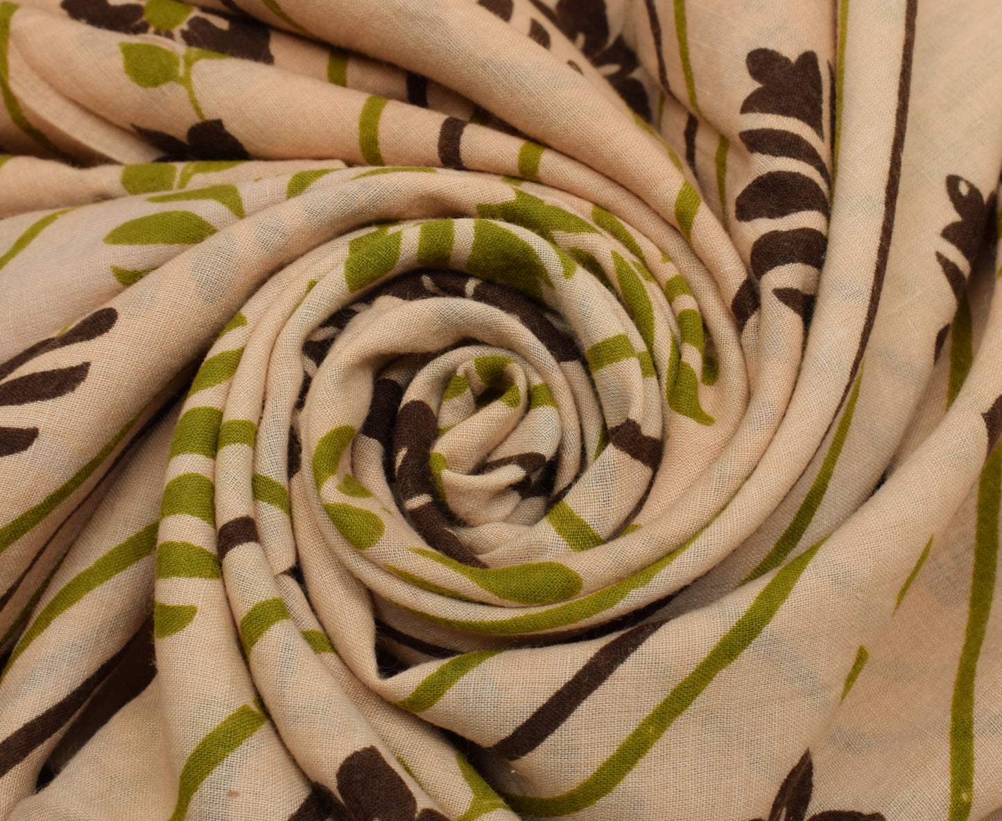 Sushila Vintage Indian Saree 100% Pure Cotton Printed Floral Soft Craft Fabric