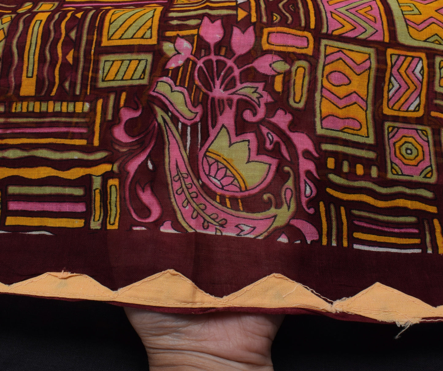 Sushila Vintage Indian Saree 100% Pure Cotton Printed 5 Yard Soft Craft Fabric