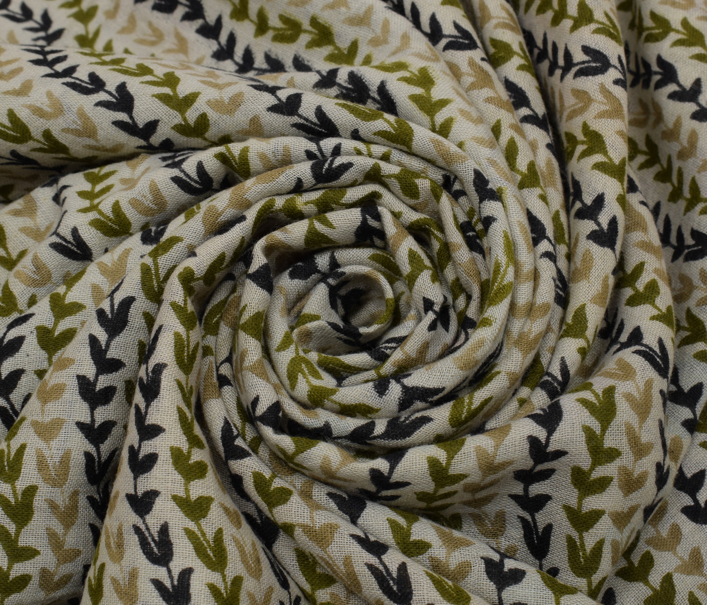 Sushila Vintage Cream Saree 100% Pure Cotton Printed Floral Soft Craft Fabric