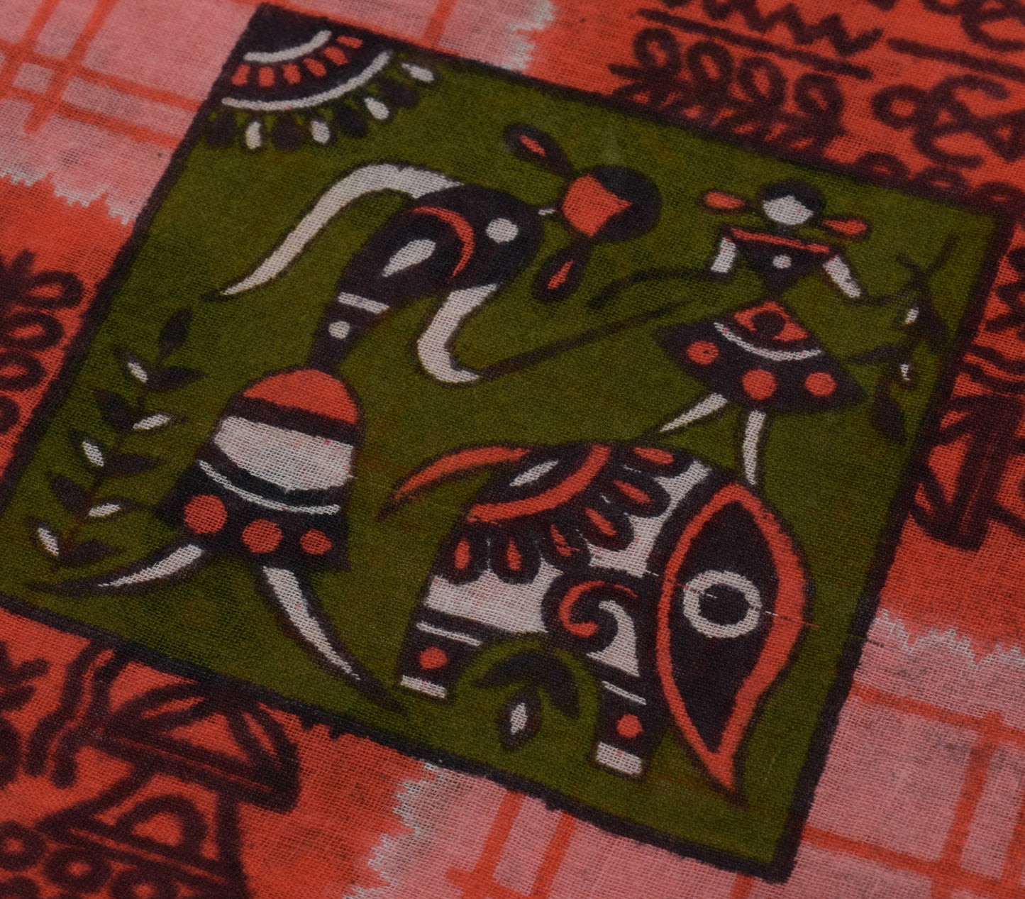 Sushila Vintage Pink Saree 100% Pure Cotton Printed Human Soft Craft Fabric