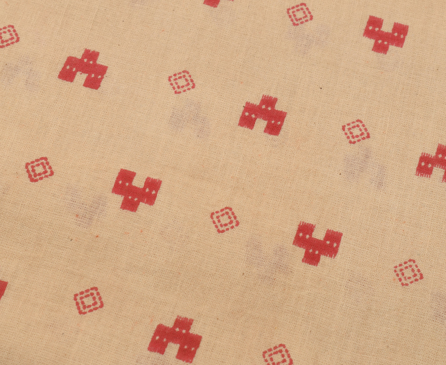 Sushila Vintage Light Brown Saree Pure Cotton Hand Block Printed Craft Fabric