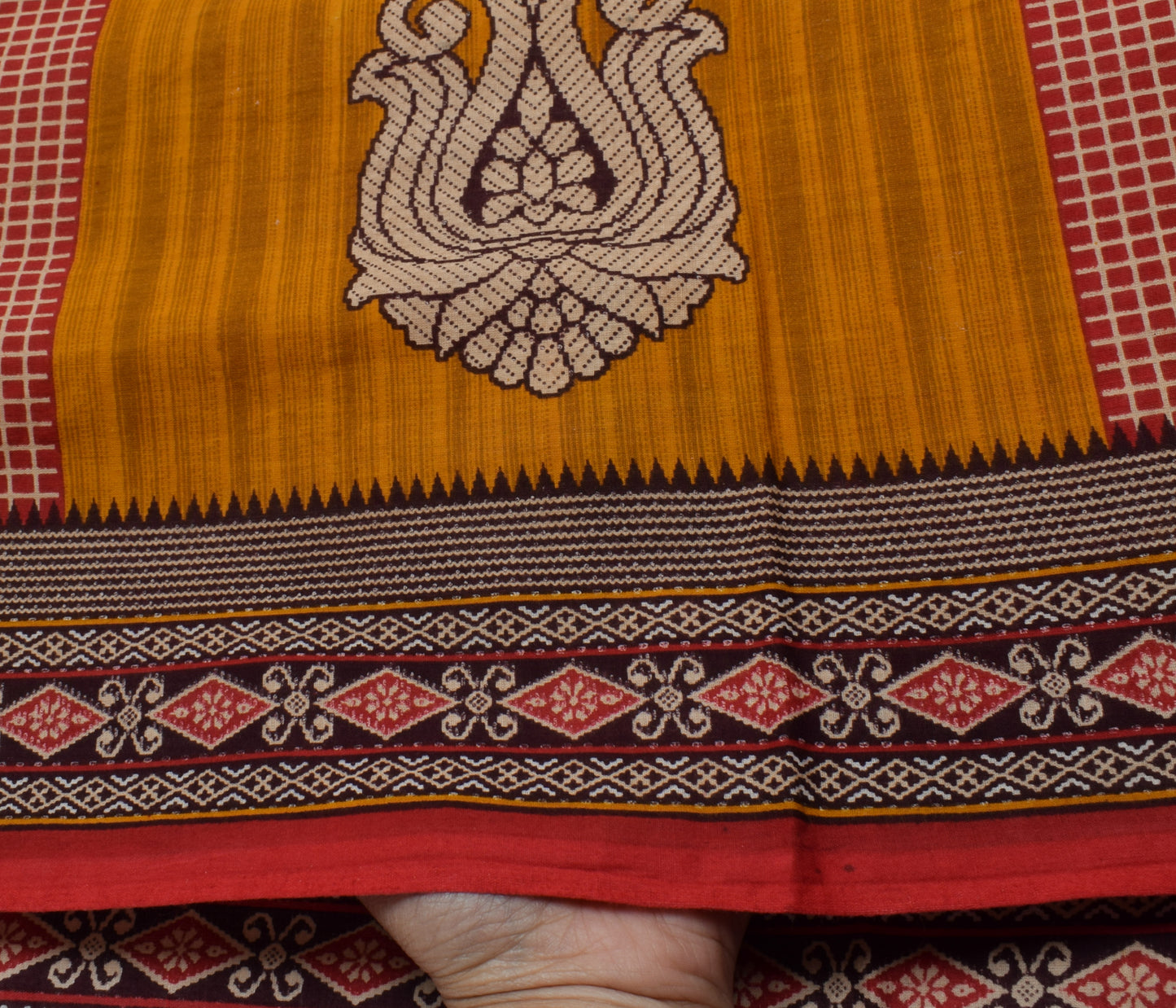 Sushila Vintage Indian Saree 100% Pure Cotton Printed Floral Soft Craft Fabric