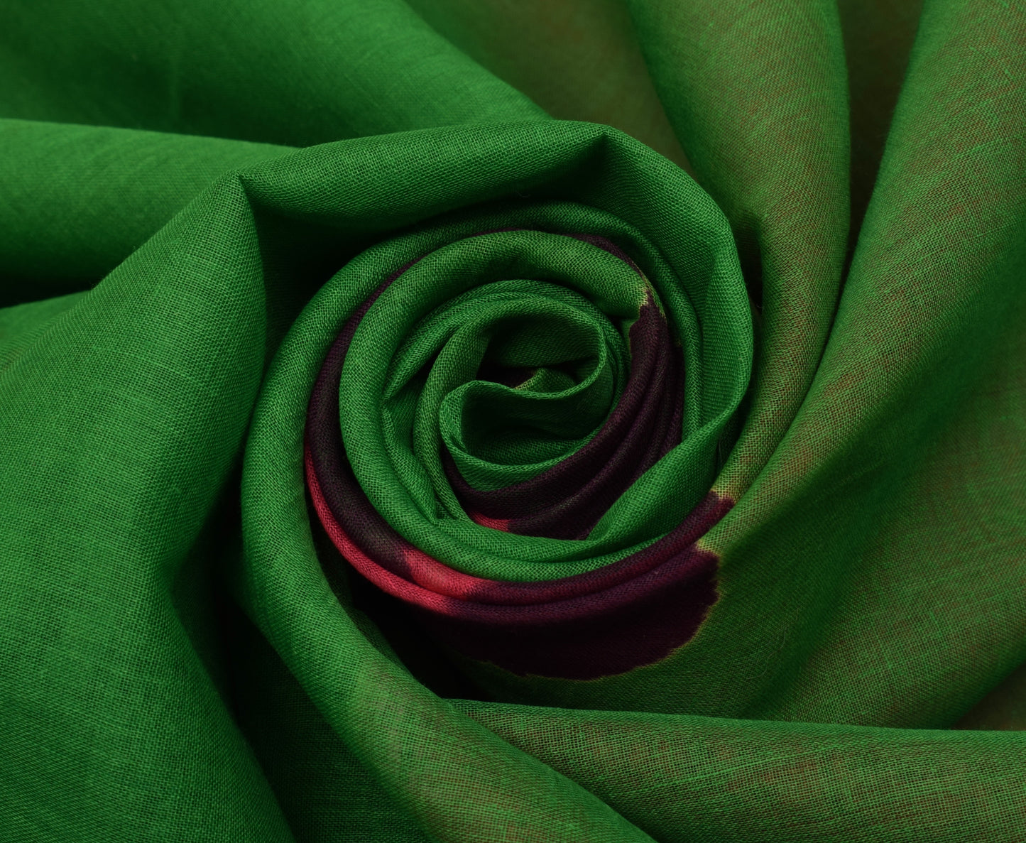 Sushila Vintage Green Saree 100% Pure Cotton Printed 5 Yard Soft Craft Fabric
