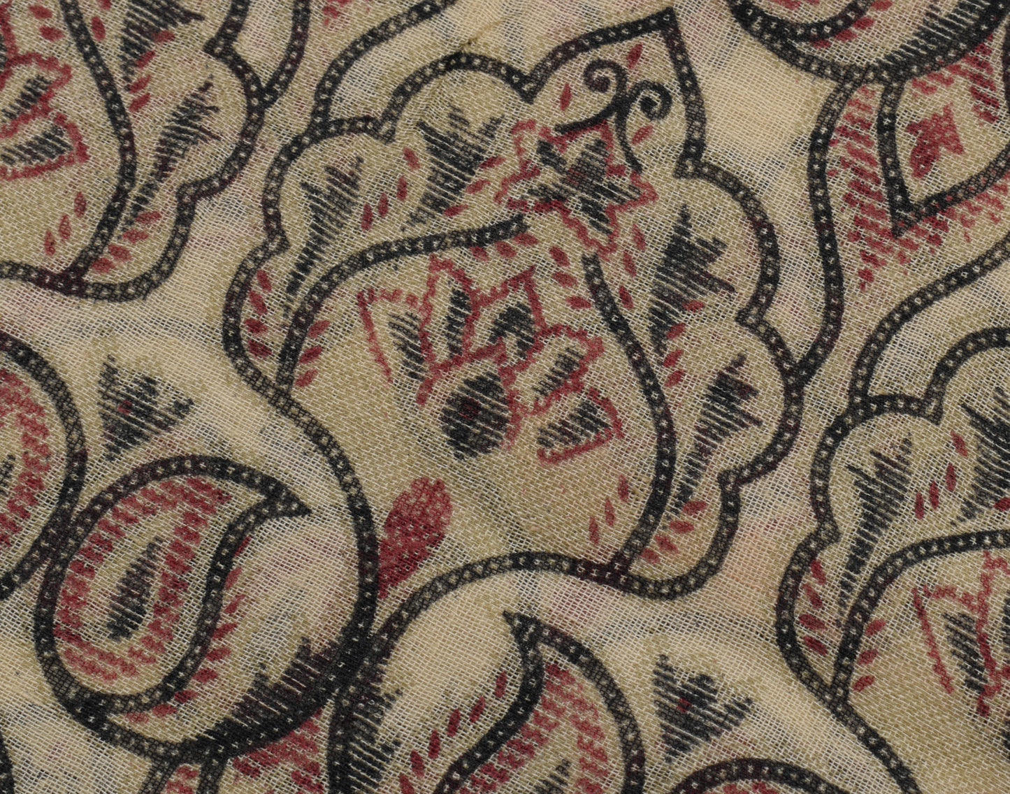 Sushila Vintage Brown Saree 100% Pure Cotton Printed Paisley Soft Craft Fabric