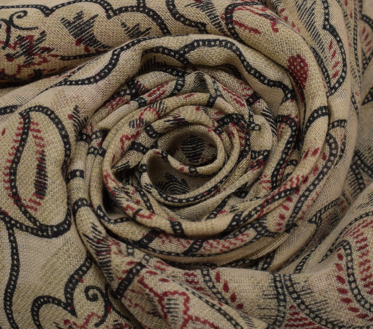 Sushila Vintage Brown Saree 100% Pure Cotton Printed Paisley Soft Craft Fabric