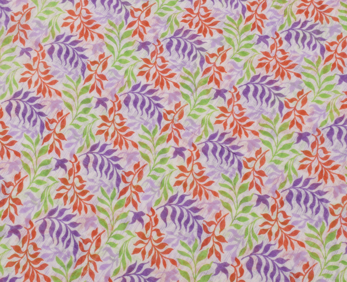 Sushila Vintage White Saree 100% Pure Cotton Printed Floral Soft Craft Fabric