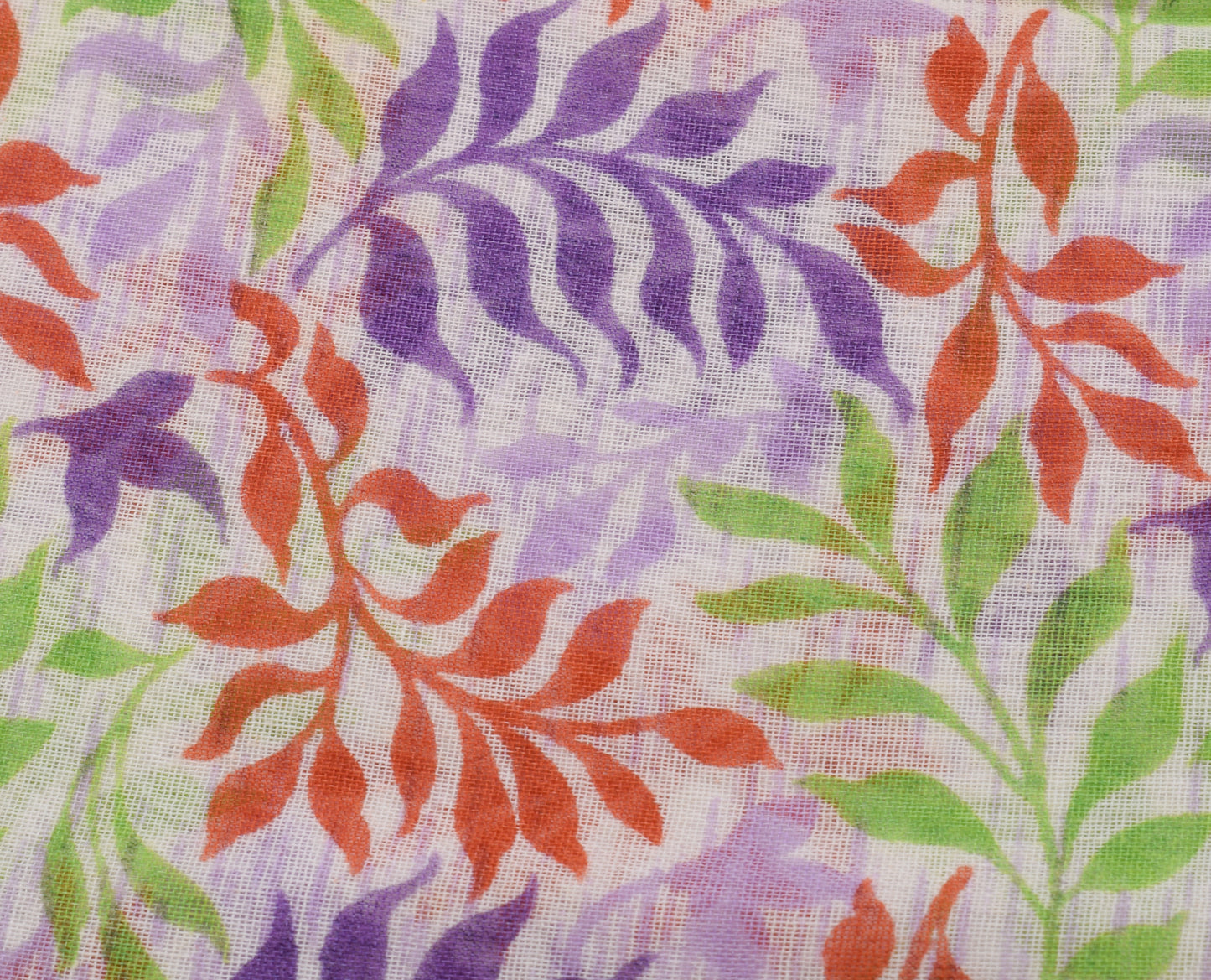 Sushila Vintage White Saree 100% Pure Cotton Printed Floral Soft Craft Fabric