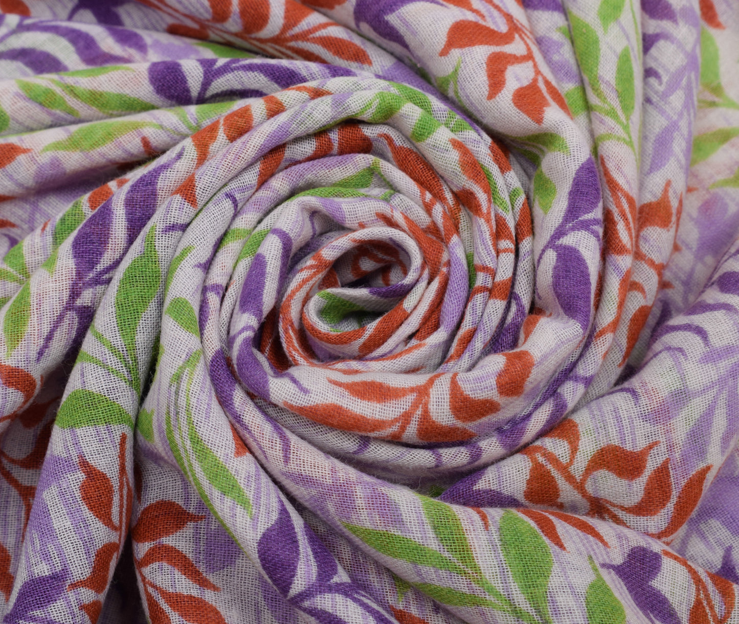 Sushila Vintage White Saree 100% Pure Cotton Printed Floral Soft Craft Fabric
