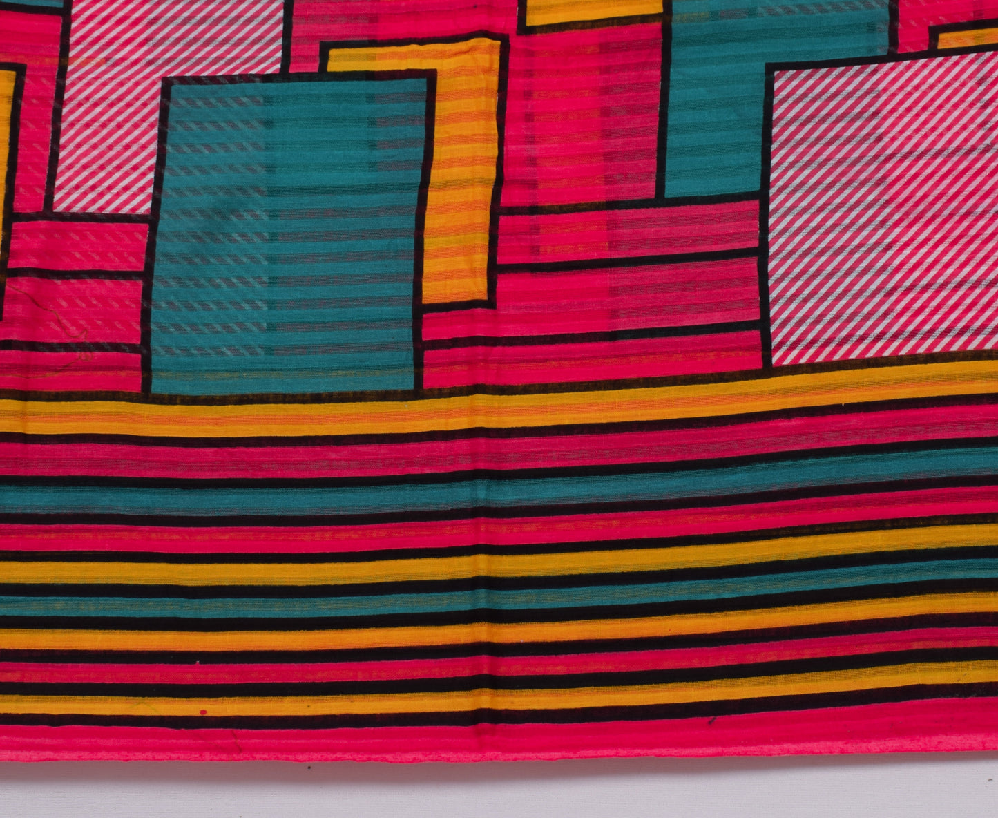 Sushila Vintage Indian Saree 100% Pure Cotton Printed Soft Craft 5 Yard Fabric
