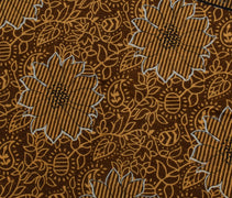 Sushila Vintage Brown Saree 100% Pure Cotton Printed Floral Craft 5 Yard Fabric