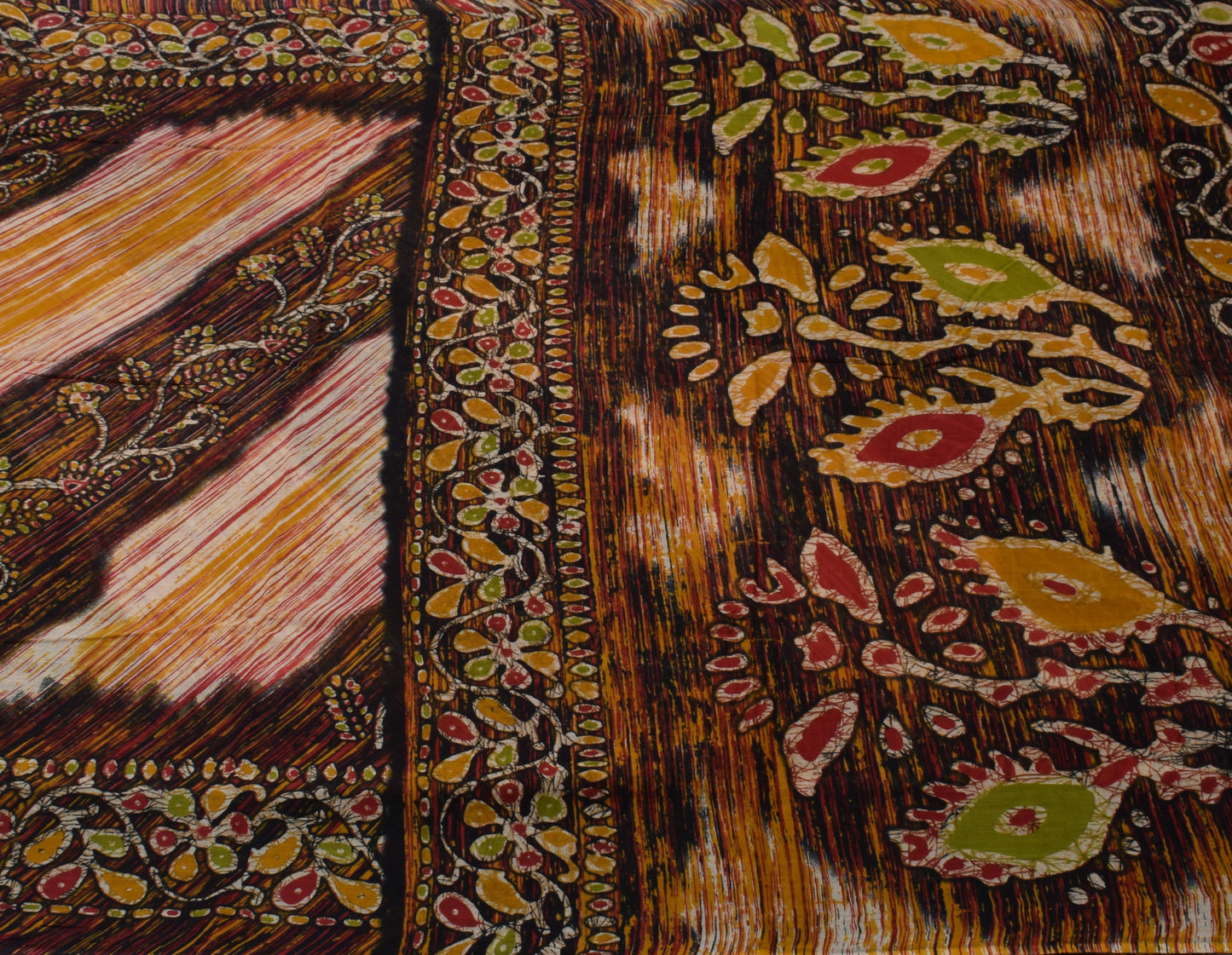 Sushila Vintage Indian Saree 100% Pure Cotton Printed 5 Yard Soft Craft Fabric