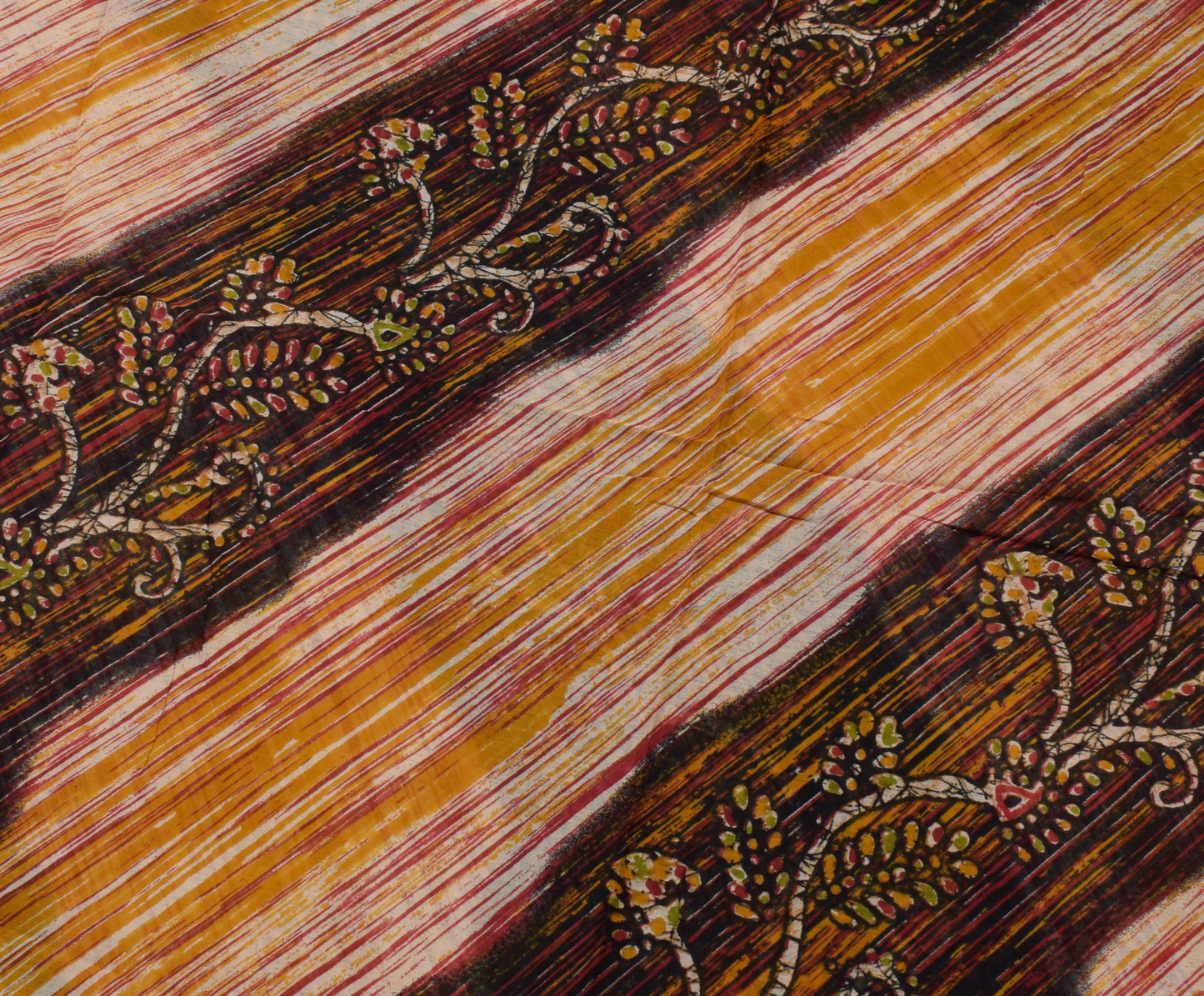 Sushila Vintage Indian Saree 100% Pure Cotton Printed 5 Yard Soft Craft Fabric