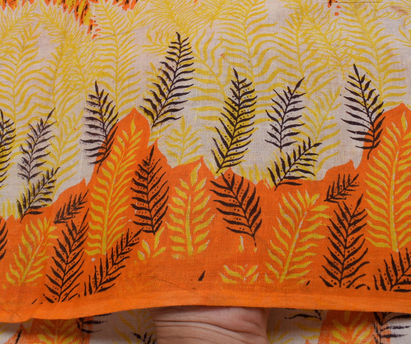 Sushila Vintage Indian Saree 100% Pure Cotton Printed Craft Sheer Craft Fabric