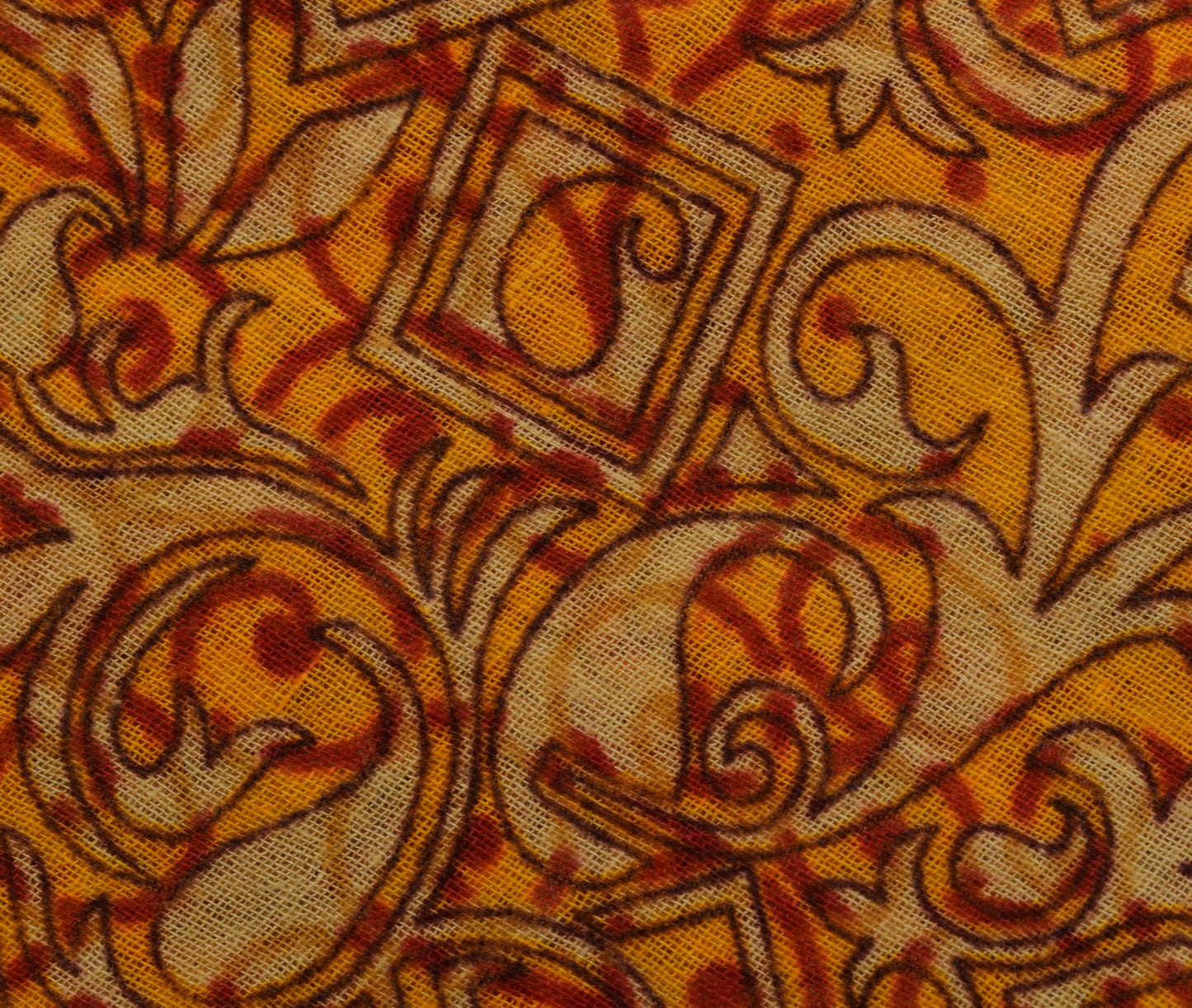 Sushila Vintage Indian Saree 100% Pure Cotton Printed Paisley Soft Craft Fabric
