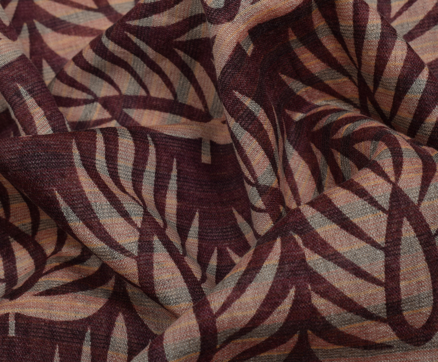 Sushila Vintage Maroon Saree 100% Pure Cotton Printed Floral Craft Fabric