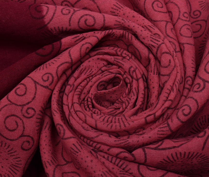 Sushila Vintage Pink Saree 100% Pure Cotton Printed Floral Soft Craft Fabric