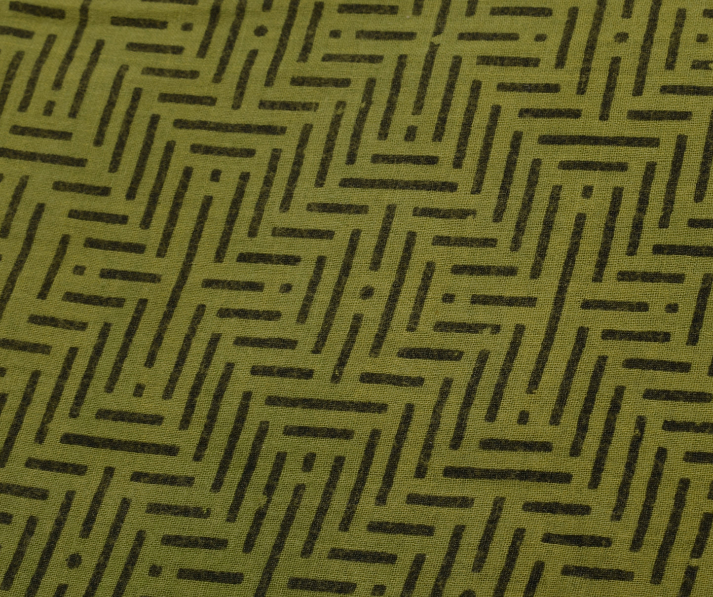 Sushila Vintage Green Indian Saree 100% Pure Cotton Printed Soft Craft Fabric