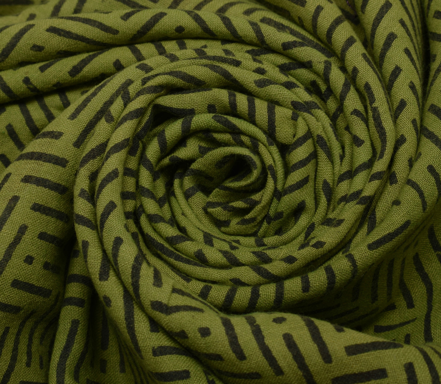 Sushila Vintage Green Indian Saree 100% Pure Cotton Printed Soft Craft Fabric