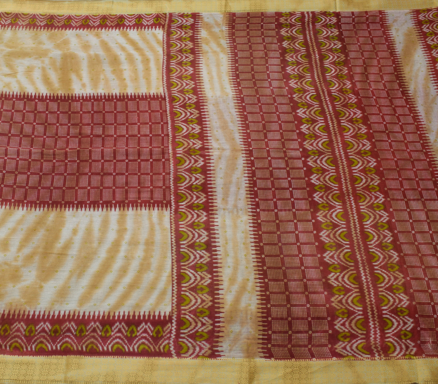 Sushila Vintage Indian Saree 100% Pure Cotton Printed 5 Yard Soft Craft Fabric