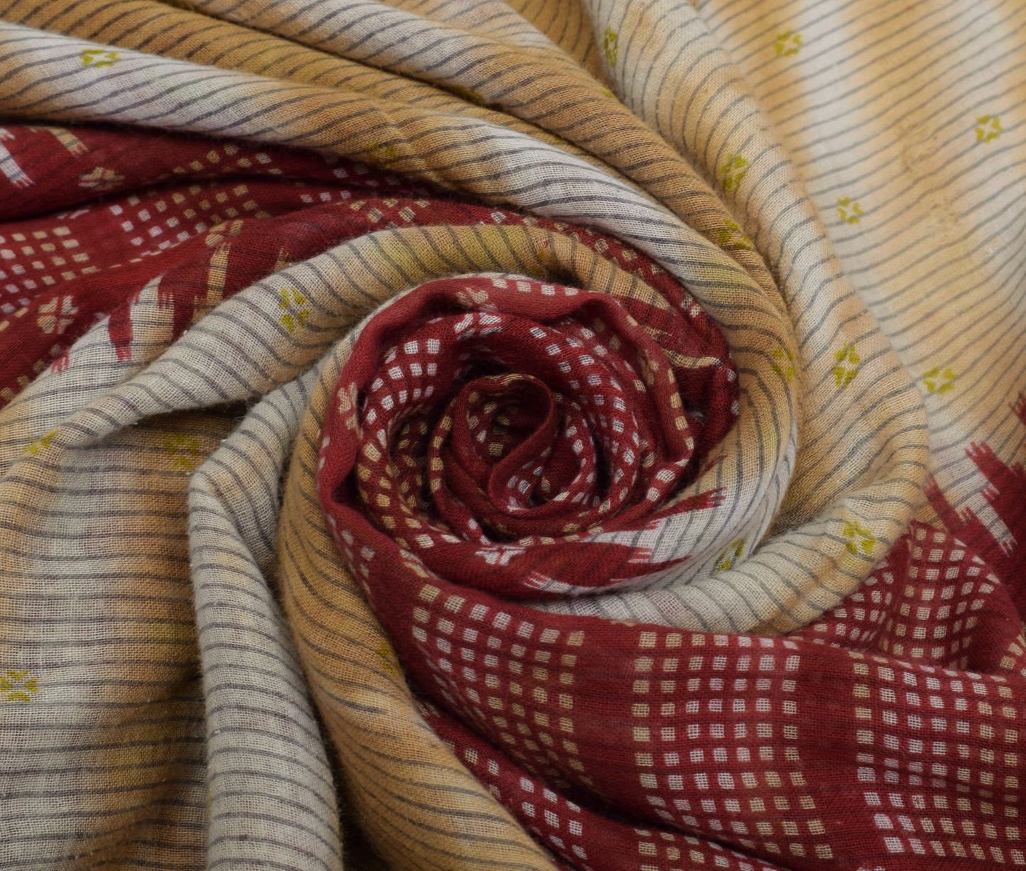 Sushila Vintage Indian Saree 100% Pure Cotton Printed 5 Yard Soft Craft Fabric