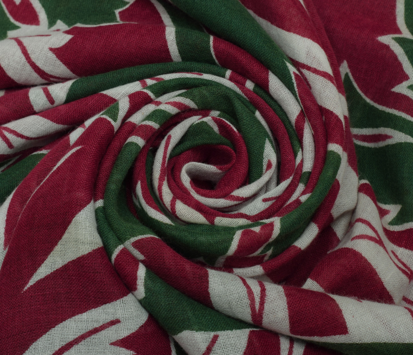 Sushila Vintage Indian Saree 100% Pure Cotton Printed Floral Soft Craft Fabric