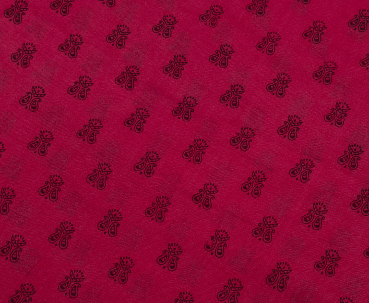 Sushila Vintage Dark Pink Saree Pure Cotton Printed Floral Soft Craft Fabric