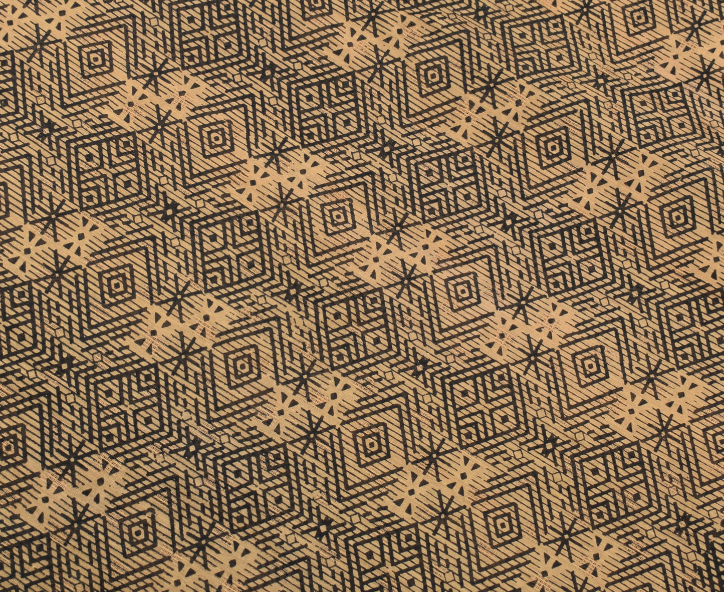 Sushila Vintage Cream Indian Saree 100% Pure Cotton Printed 5 Yard Craft Fabric