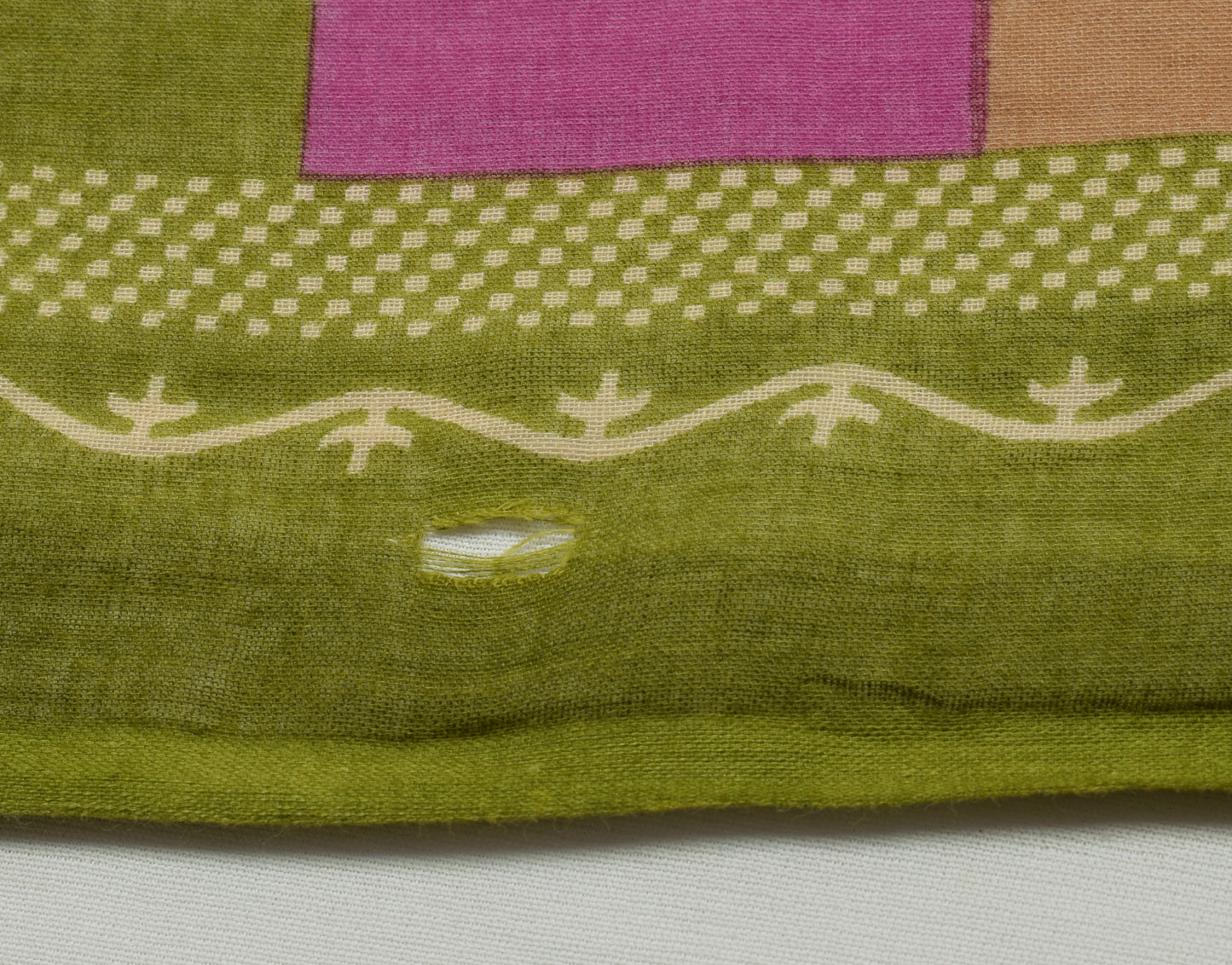 Sushila Vintage Cream Saree 100% Pure Cotton Printed Floral Soft Craft Fabric