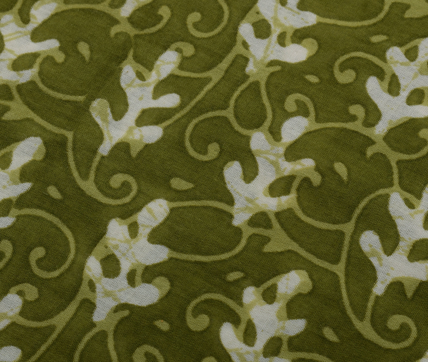 Sushila Vintage Green Saree 100% Pure Cotton Printed Floral Soft Craft Fabric