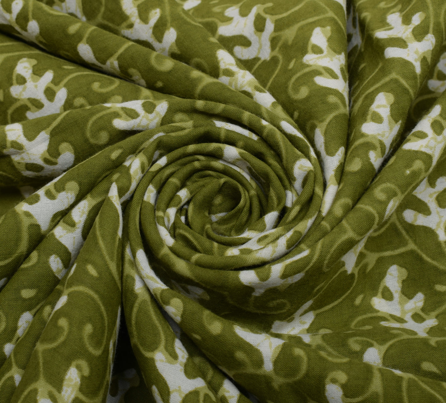 Sushila Vintage Green Saree 100% Pure Cotton Printed Floral Soft Craft Fabric