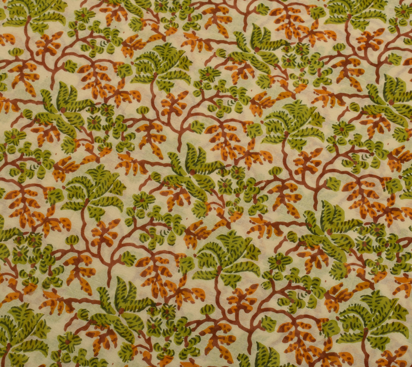 Sushila Vintage Cream Saree 100% Pure Cotton Printed Floral Soft Craft Fabric