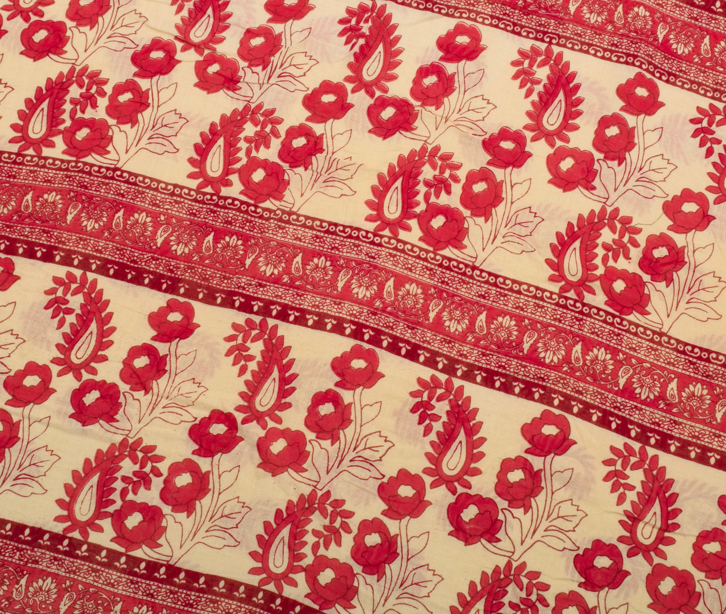 Sushila Vintage Yellow Saree 100% Pure Cotton Printed Floral Soft Craft Fabric