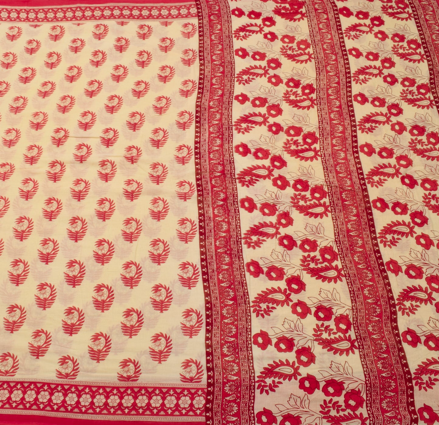 Sushila Vintage Yellow Saree 100% Pure Cotton Printed Floral Soft Craft Fabric