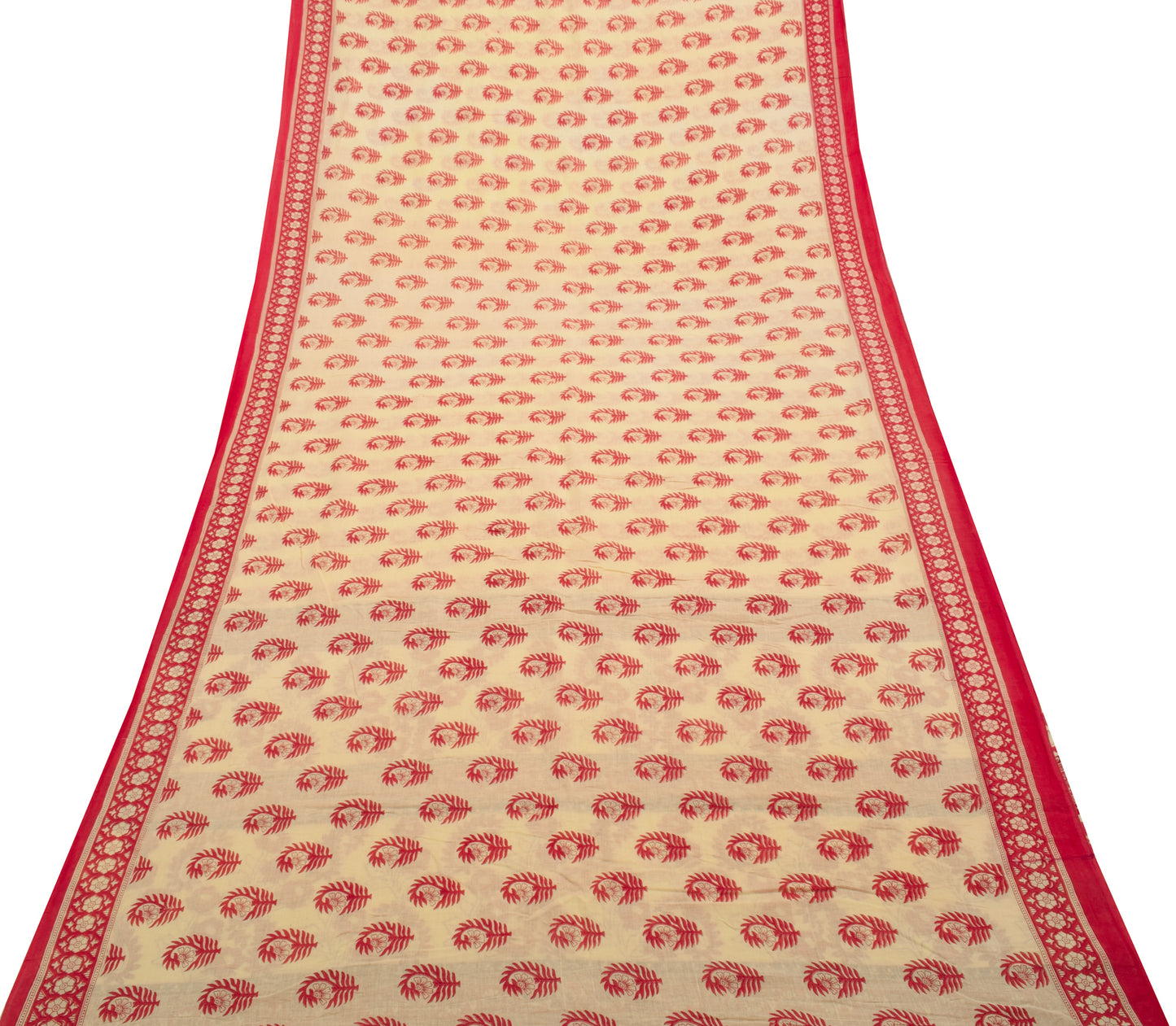 Sushila Vintage Yellow Saree 100% Pure Cotton Printed Floral Soft Craft Fabric