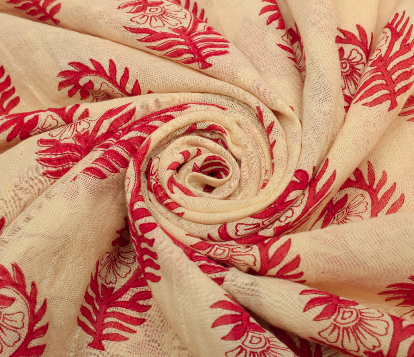 Sushila Vintage Yellow Saree 100% Pure Cotton Printed Floral Soft Craft Fabric