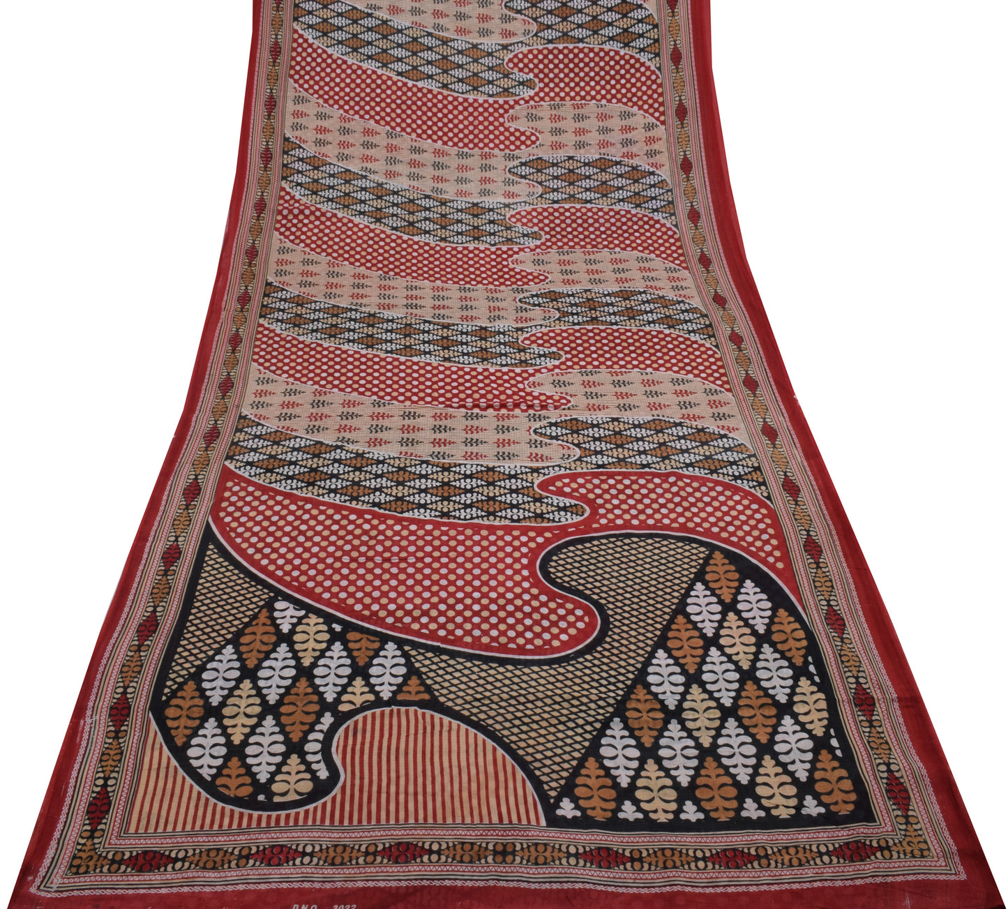 Sushila Vintage Indian Saree 100% Pure Cotton Printed 5 Yard Soft Craft Fabric