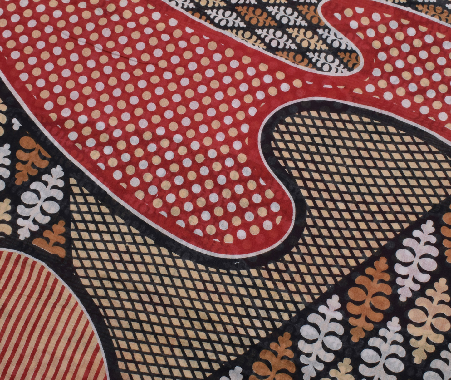 Sushila Vintage Indian Saree 100% Pure Cotton Printed 5 Yard Soft Craft Fabric