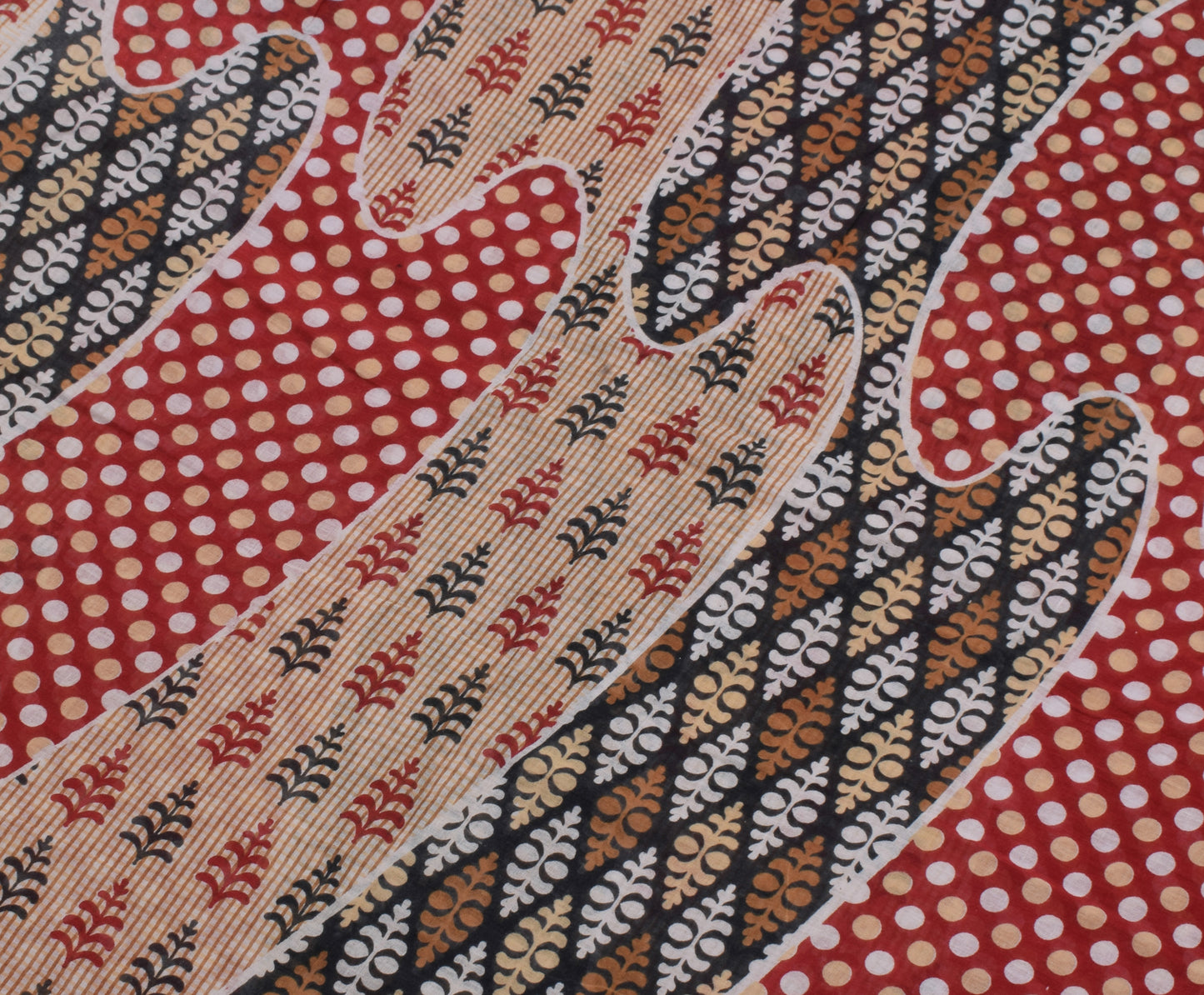 Sushila Vintage Indian Saree 100% Pure Cotton Printed 5 Yard Soft Craft Fabric