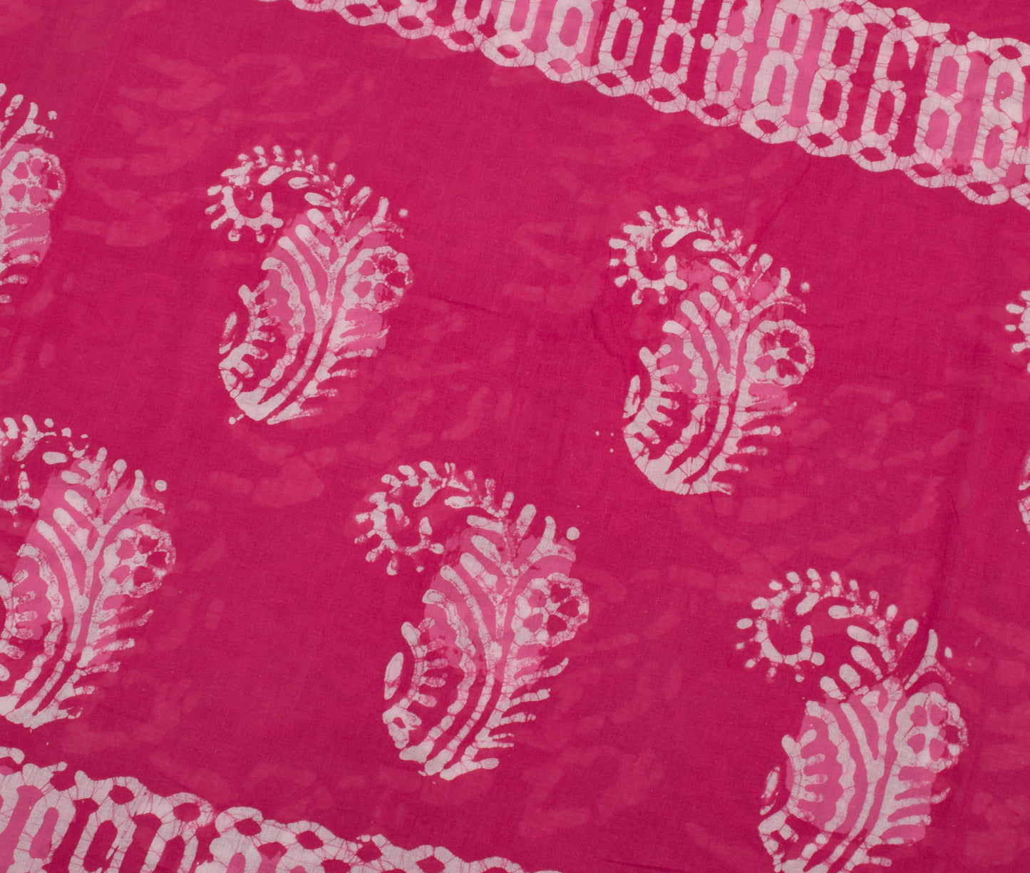 Sushila Vintage Pink Saree 100% Pure Cotton Printed Floral Soft Craft Fabric