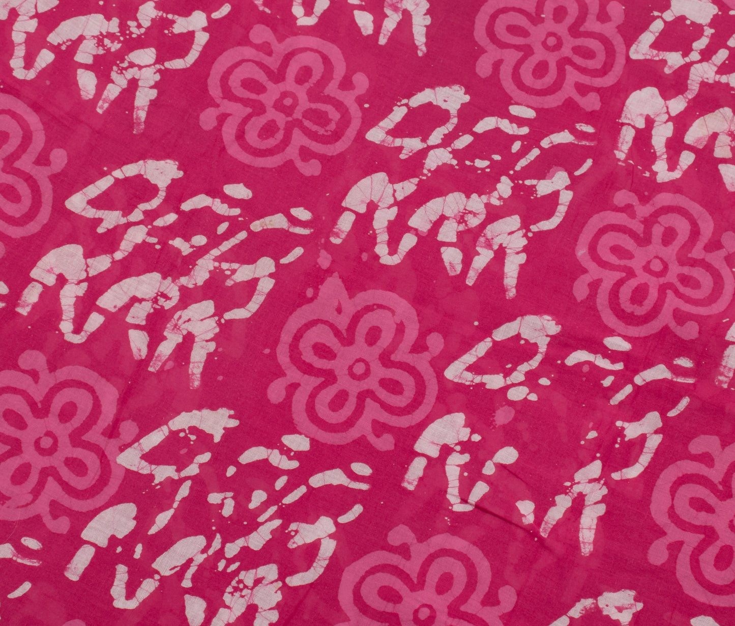 Sushila Vintage Pink Saree 100% Pure Cotton Printed Floral Soft Craft Fabric