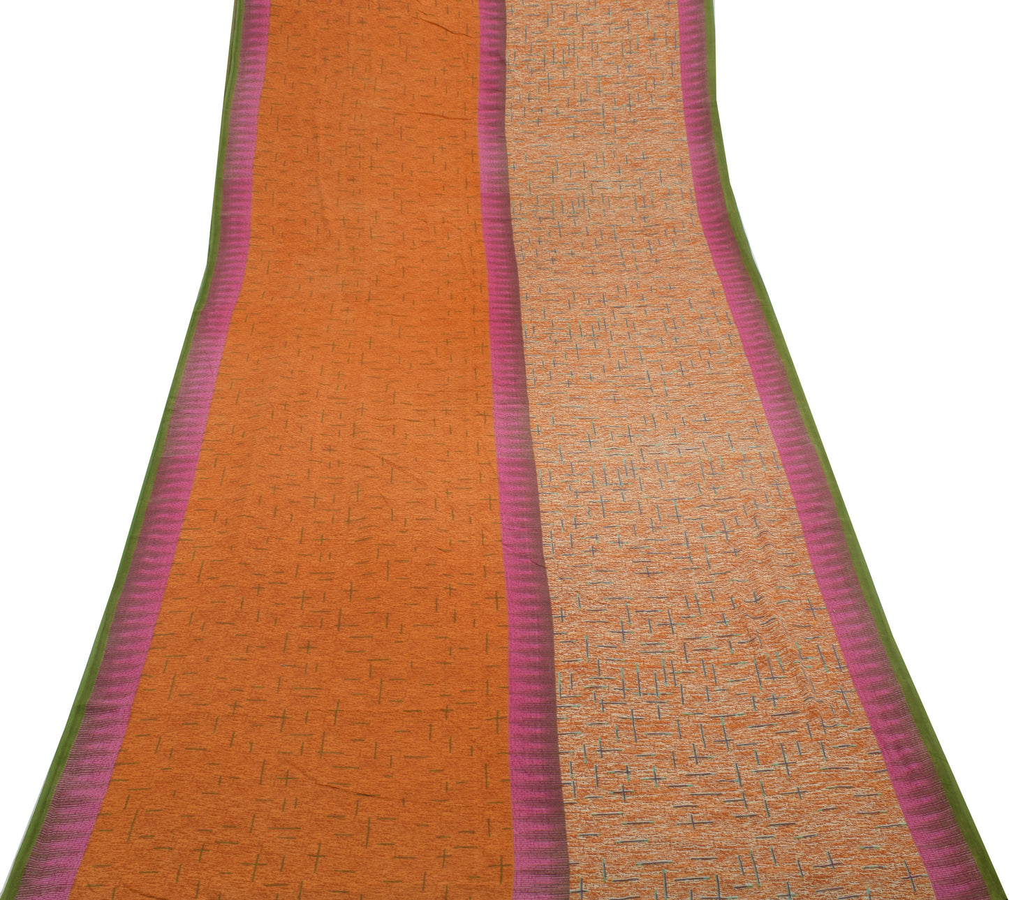 Sushila Vintage Indian Saree 100% Pure Cotton Printed 5 Yard Soft Craft Fabric