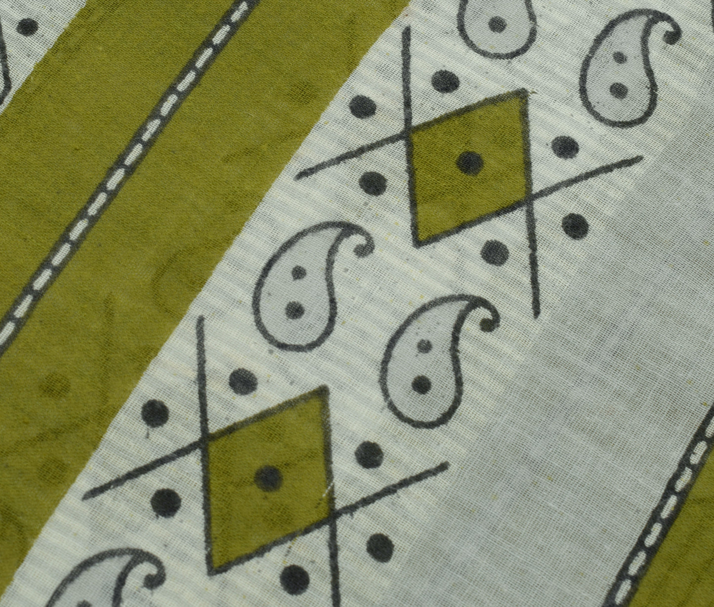 Sushila Vintage Green Saree 100% Pure Cotton Printed Floral Soft Craft Fabric