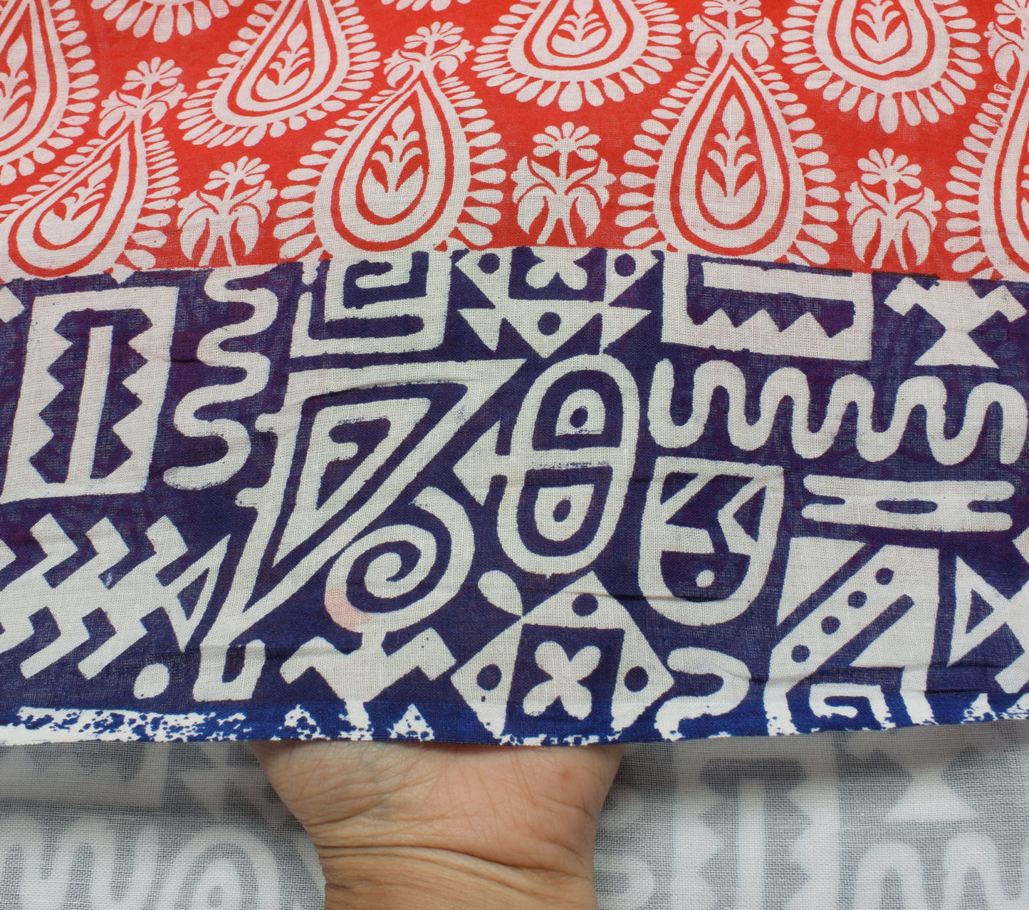 Sushila Vintage Red Saree 100% Pure Cotton Printed Floral 5 Yard Craft Fabric