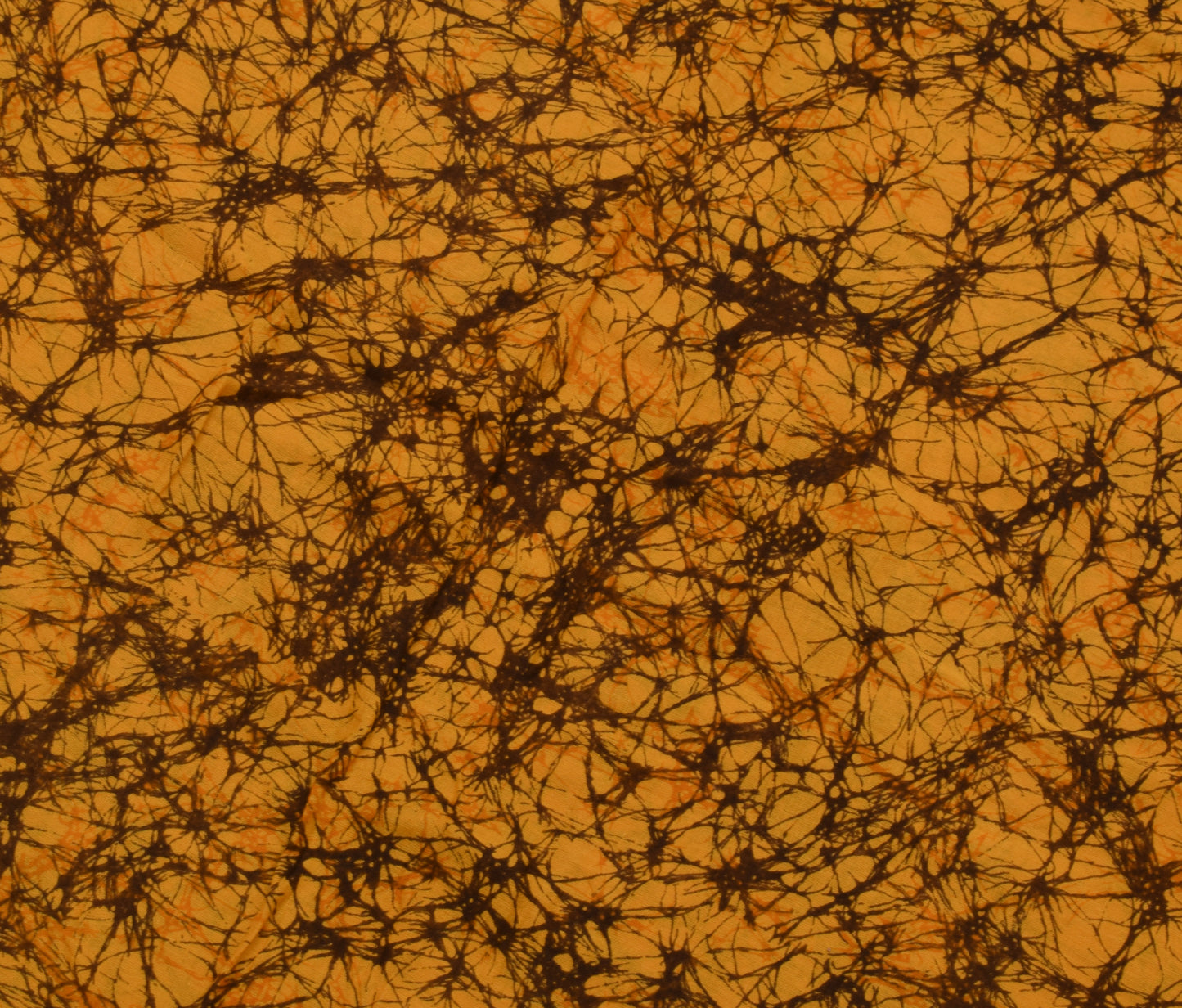 Sushila Vintage Mustard Saree 100% Pure Cotton Batik Printed Soft Craft Fabric