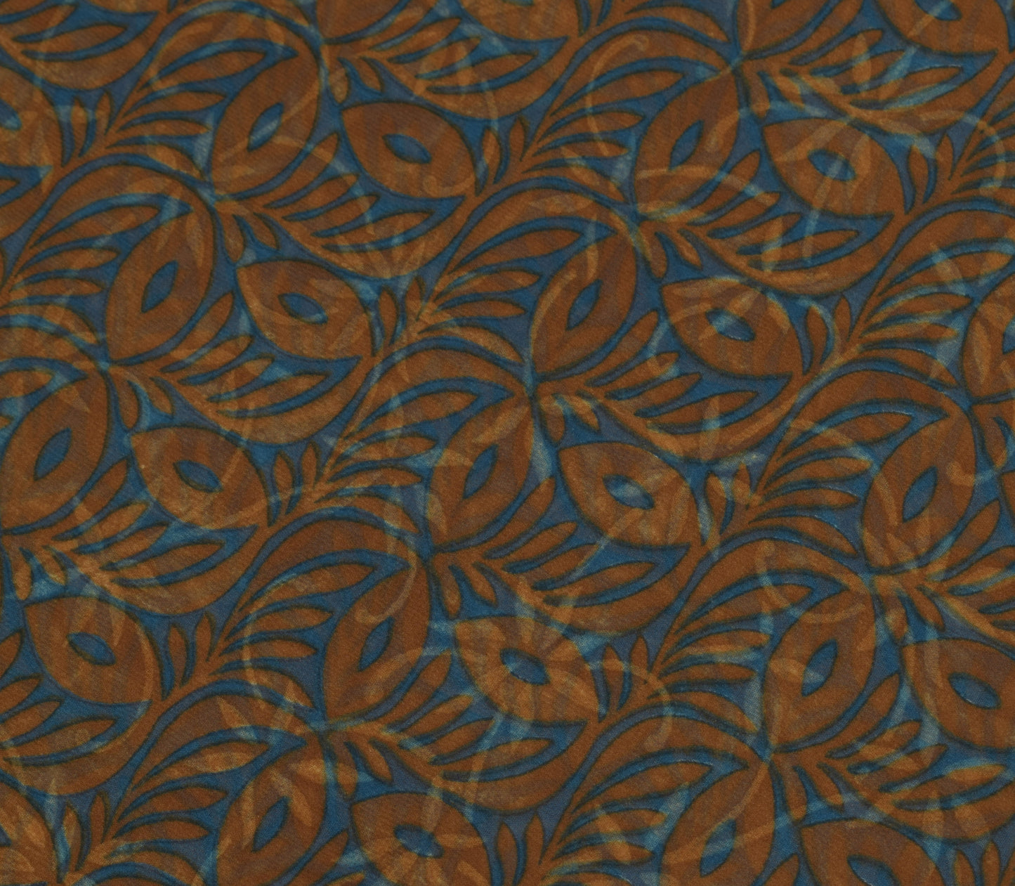 Sushila Vintage Brown Saree Blend Georgette Silk Printed Floral Craft Fabric