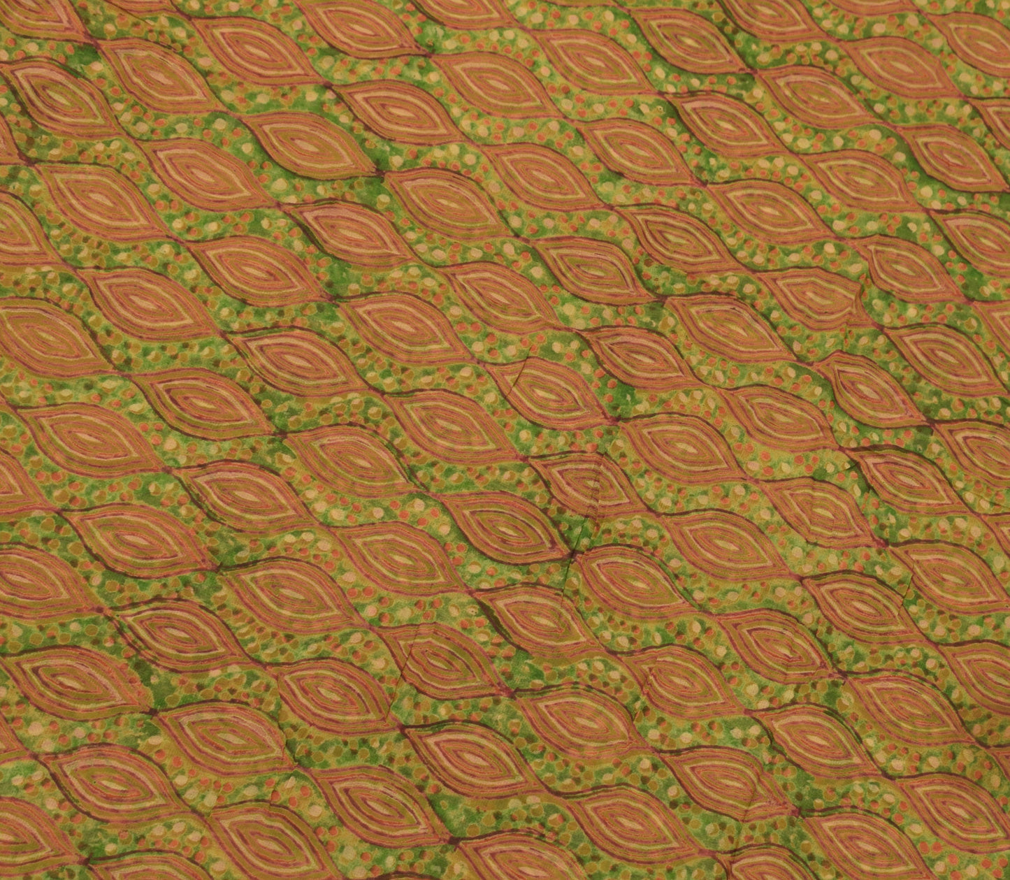 Sushila Vintage Indian Sari 100% Pure Georgette Silk Printed Floral Craft Fabric