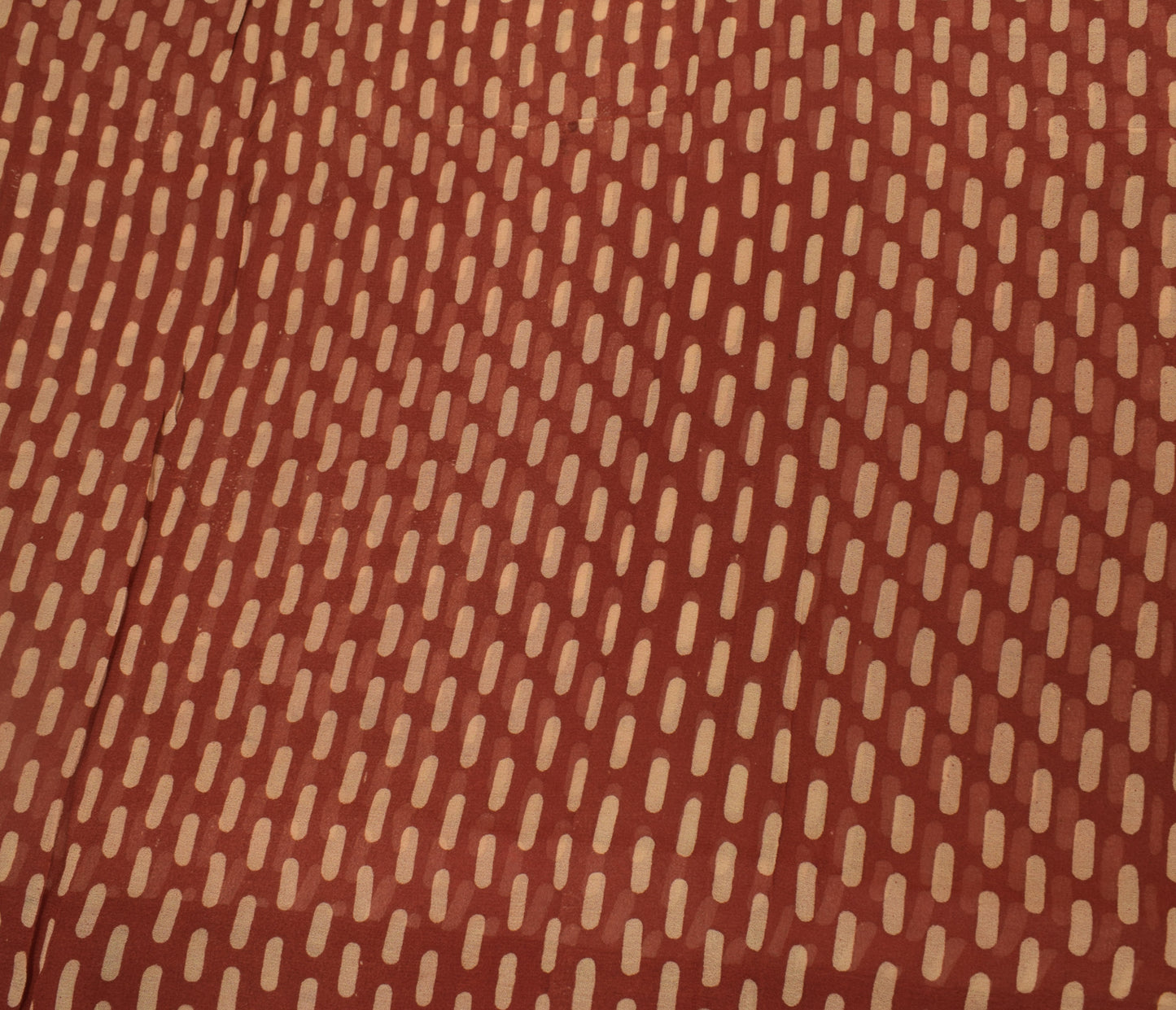 Sushila Vintage Maroon Sari 100% Pure Georgette Silk Printed Floral Craft Fabric