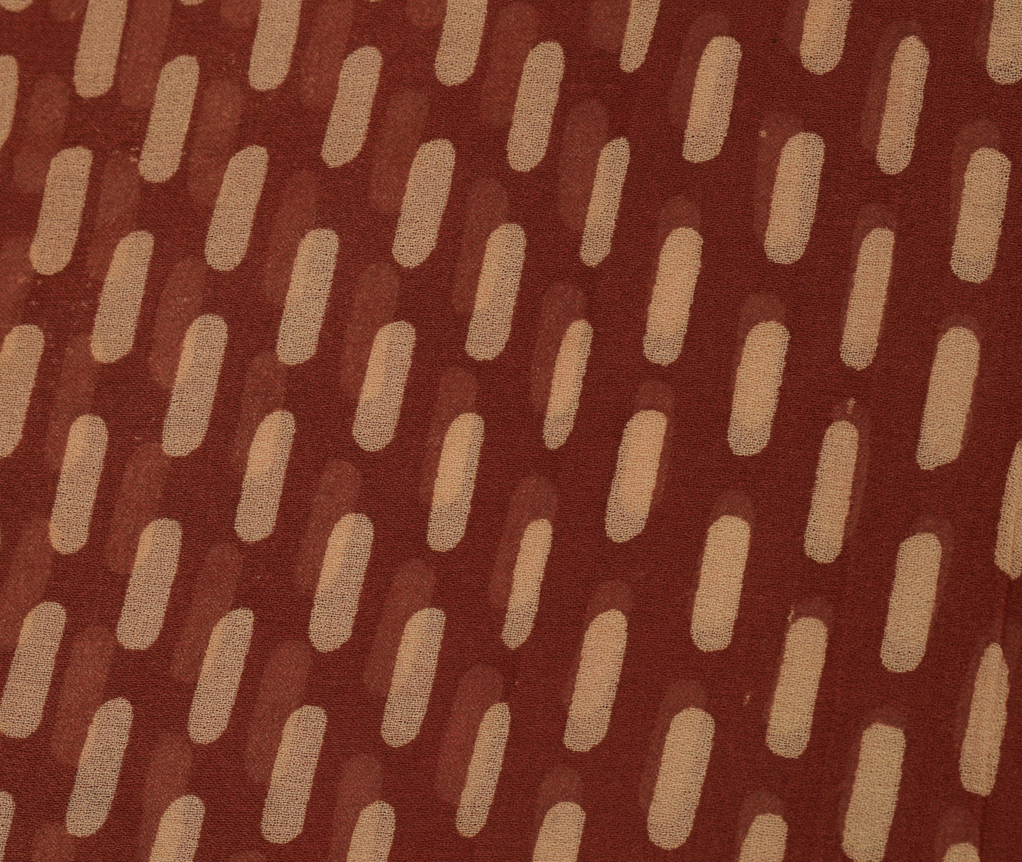 Sushila Vintage Maroon Sari 100% Pure Georgette Silk Printed Floral Craft Fabric