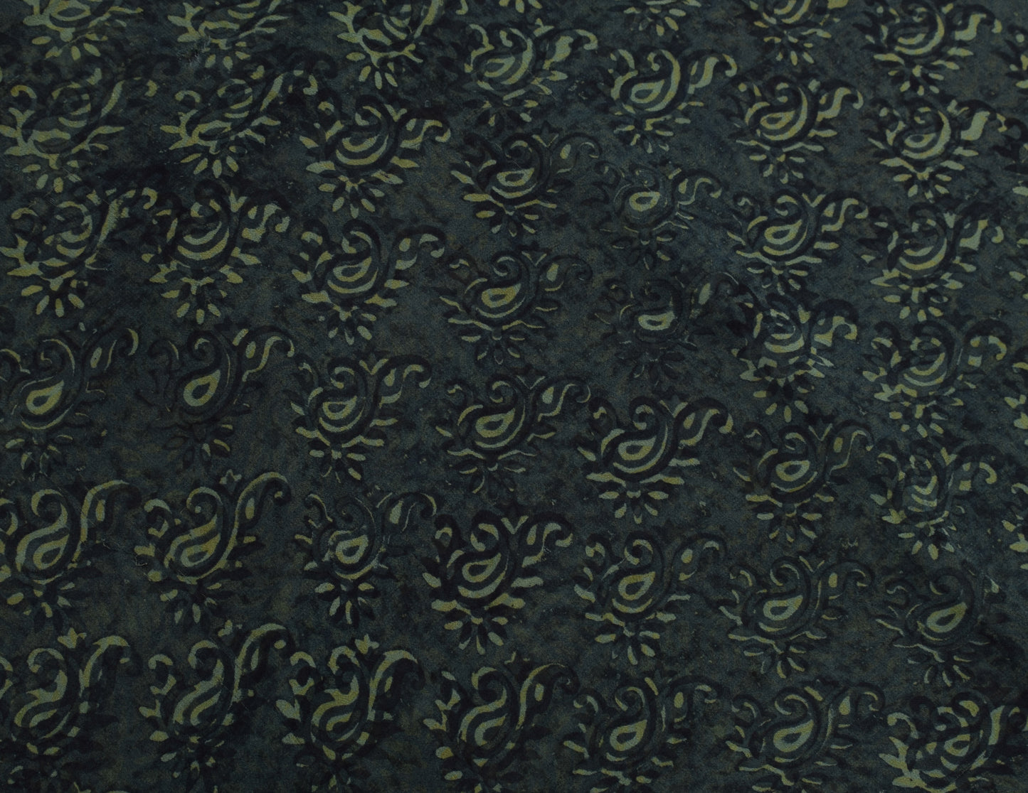 Sushila Vintage Black Sari 100% Pure Georgette Silk Printed Paisley Craft Fabric